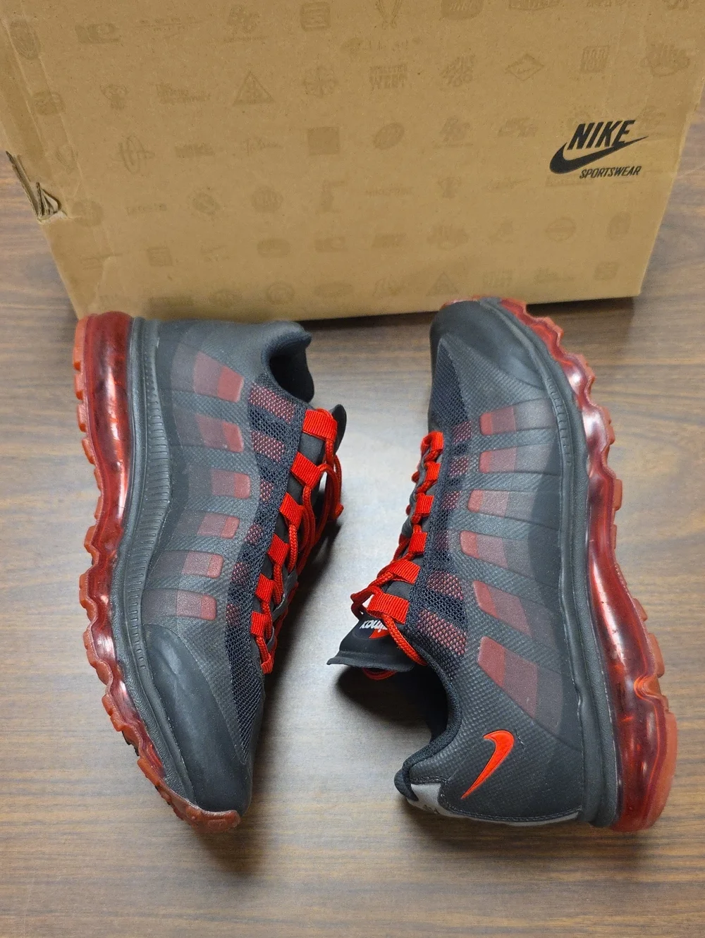 Nike Air Max 95(+) BB WTM (2013) Black/Sport Red 511307-061 Men's 8.5